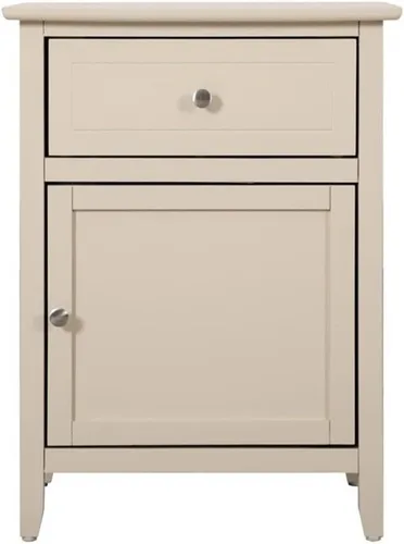 Vista 3 de Glory Furniture Izzy Mesita de noche de madera maciza con 1 cajón/1 puerta, color beige