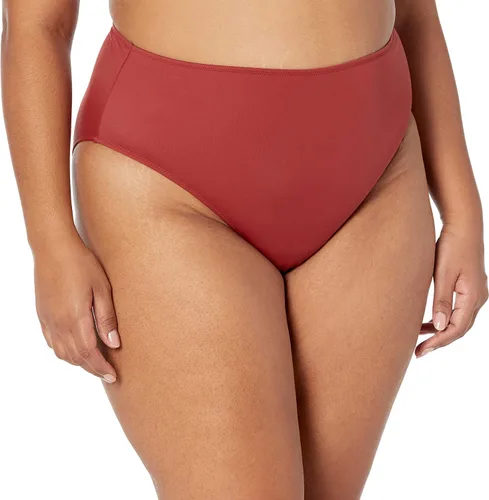 Vista 5 de Tienda Essentials Parte inferior de bikini de cintura alta y pierna alta para mujer