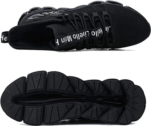 Vista 5 de DUDHUH Zapatos deportivos cómodos para correr para hombre, cómodos, atléticos, para caminar y caminar, a la moda, tenis