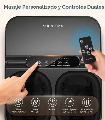 Vista 3 de MOUNTRAX Máquina Masajeador de Pies con Calor, Masajeador de Pies para Fascitis Plantar, Dolor de Neuropatía, Masajeador de Pies Shiatsu con Control