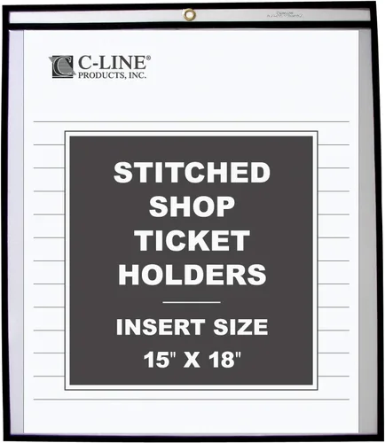Vista 7 de C-Line, soportes cosidos para boletos de tienda de alta capacidad, con refuerzo y cierre con solapa, lados transparentes, 9 x 12 x 1 pulgadas