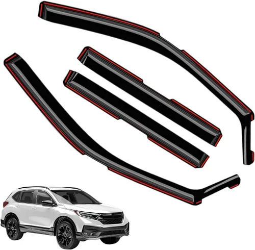 Vista 22 de Viseras de ventana en canal, protectores de lluvia compatibles con Mazda CX-5 2017-2025 (2017-2025) - Deflectores de ventilación de policarbonato