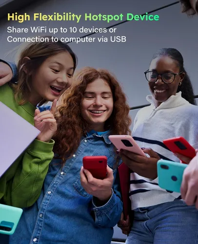 Vista 5 de GlocalMe MeowGo G40Pro 4G Hotspot WiFi portátil para viajes en más de 200 países, dispositivo de punto de acceso móvil 4G+ mejorado con IA