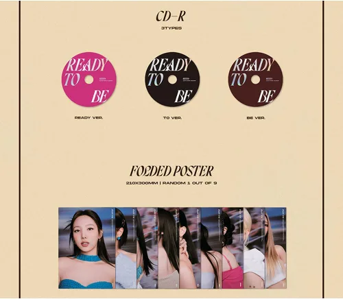 Vista 4 de TWICE - LISTO PARA SER 12º Mini álbum+Beneficio de Pre-Pedido+Póster Plegado (READY+TO+BE ver. SET, 3 carteles plegados)