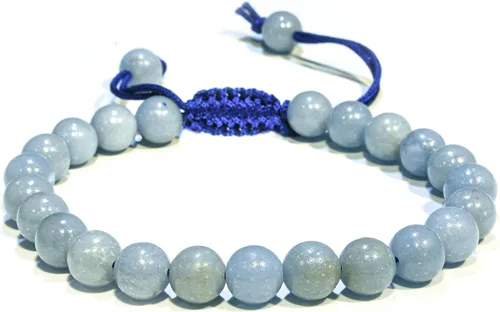Vista 287 de Adjustable Crystal Bracelet – Gemstone Bead Bracelet with Adjustable Macrame String – Chic Gemstone Bracelet for Men and Women – 8mm Round Healing