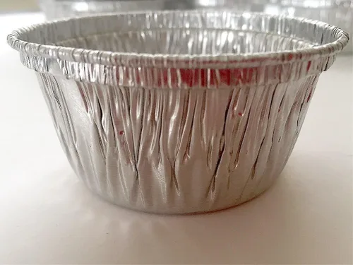 Vista 2 de 100 tazas de papel de aluminio para magdalenas para magdalenas de 4 onzas con tapas desechables