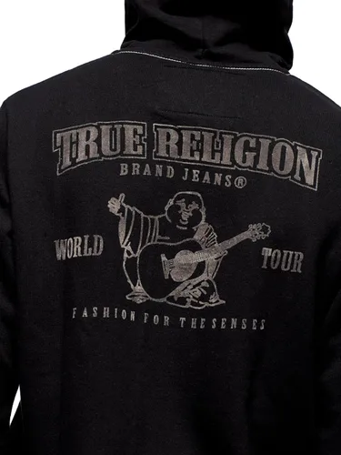 Vista 8 de True Religion - Sudadera con capucha y cremallera con logotipo de Buda para hombre