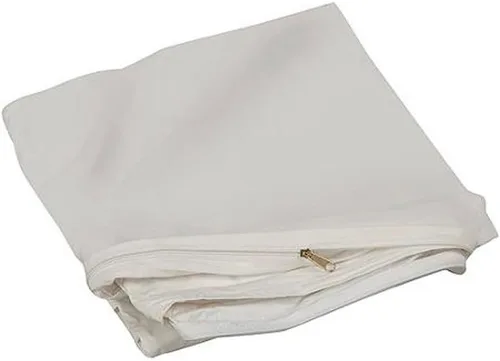 Vista 5 de Funda de colchón de vinilo de lujo con cremallera para cuna, tamaño estándar, impermeable, 28 x 52 pulgadas, color blanco