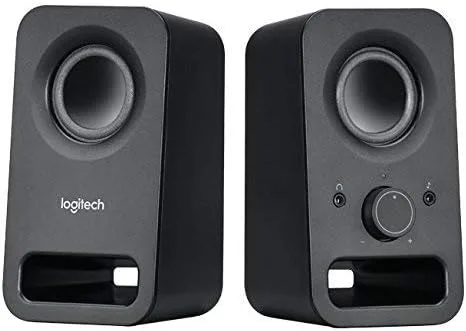 Vista 2 de Logitech Altavoces multimedia Z150 con sonido estéreo para múltiples dispositivos, color negro (renovado)