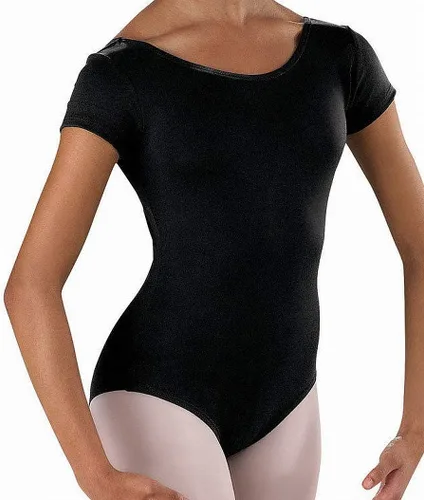 Vista 3 de Malla clásica Capezio de manga corta para mujer