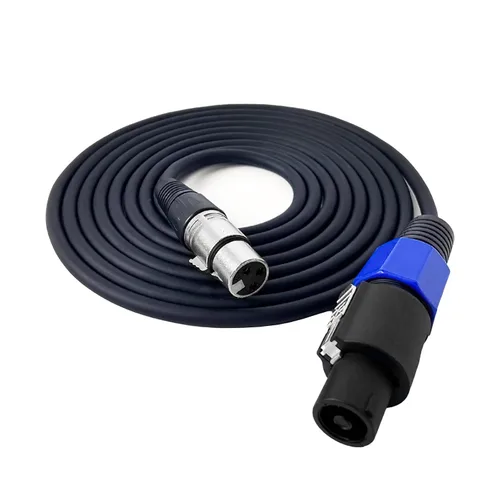 Vista 8 de HBU Paquete de 1 cable Speakon a XLR hembra, cable de audio Speak-ON macho a conector XLR de 3 polos, estudio Pro PA DJ, cable de extensión