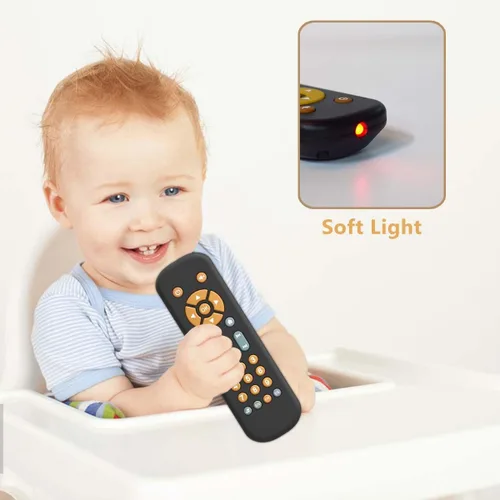 Vista 3 de Baby TV - Juguete de control remoto con luz y sonido realistas Baby TV Remote Control Toy with Music - English, French and Spanish 3 Language for