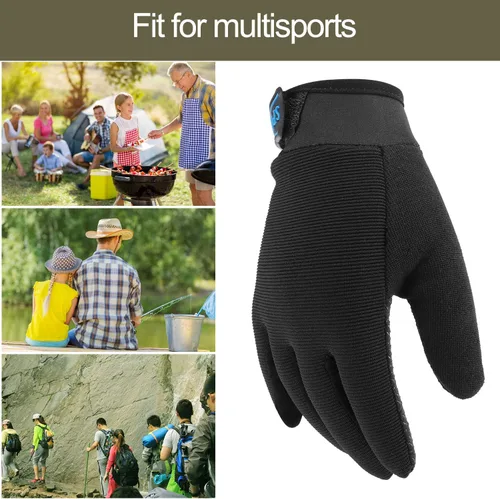 Vista 7 de Accmor Guantes de ciclismo para niños, transpirables, antideslizantes, guantes de dedo completo para niños, ciclismo, escalada, equitación, ciclismo