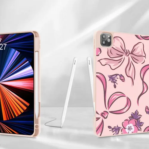 Vista 4 de Mektron Funda compatible con iPad Pro de 12.9" M2 2022 de 12.9 pulgadas, 6ª/5ª/4ª/3ª generación 2021 2020 2018, funda para tableta con cubierta