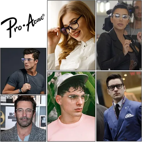 Vista 2 de Pro Acme – Gafas sin receta con montura transparente para mujeres y hombres