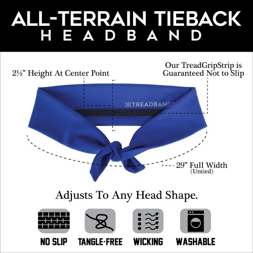 Vista 4 de TreadBands All Terrain Tieback Non Slip Headband - Solid