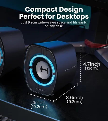 Vista 8 de Edifier G1000 II Altavoces de computadora de escritorio para juegos, controlador de rango completo de 2.5 pulgadas y graves mejorados, Bluetooth 5.4