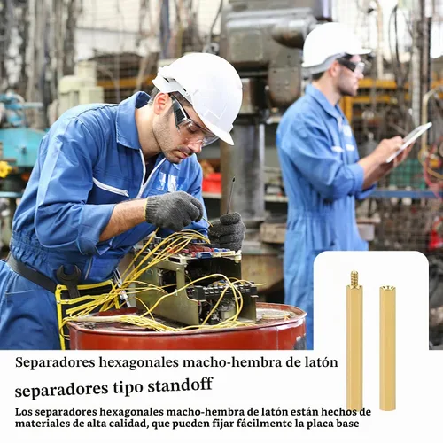 Vista 7 de Kit de 400 Piezas de Separadores y Tornillos y Tuercas M2 para Placa Base, Separadores Espaciadores de Latón Hexagonales Macho-Hembra, Tornillos