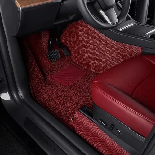 Vista 14 de Revestimiento de suelo apto para Tesla Modelo 3 2017-2023, totalmente integrado, personalizado, sin borde, manta para el maletero, 2 capas Negro
