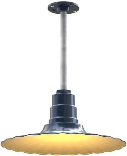 Vista 21 de Steel Lighting Co. Colgante Eagle Rock Lámpara montada en el techo Onda radial de 16 pulgadas vástago de 12 pulgadas Acero resistente