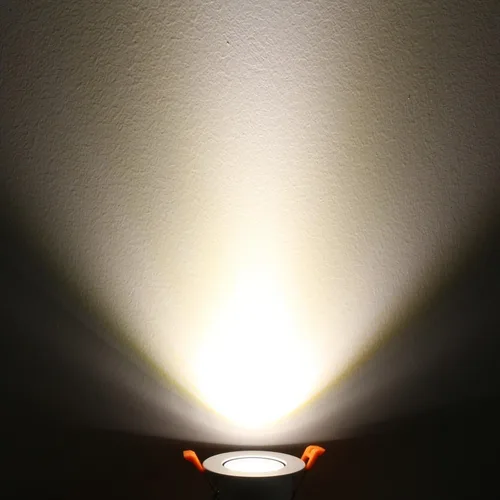 Vista 2 de LightingWill Downlight LED de 3 W, lámpara de techo empotrable de 2 pulgadas, 4000K-4500K blanco natural, foco COB regulable, ángulo de haz de 60°