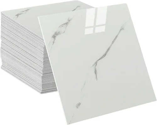 Vista 6 de Ochine 10 paneles de pared impermeables para salpicaduras de mármol para despegar y pegar, azulejos para salpicaduras de muro para despegar y pegar