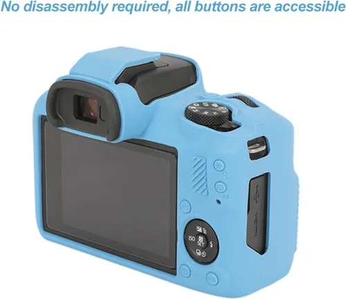 Vista 6 de Pocoukate Funda para cámara Canon EOS R100, funda protectora de silicona suave con protector de pantalla EOS R100 Accesorios para Canon EOS R100