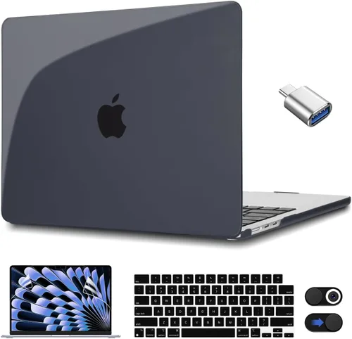 Vista 33 de CISSOOK Funda rosa bebé para MacBook Air de 15 pulgadas lanzamiento 2023 2024 2025, cubierta rígida de plástico rosa tiza con cubierta de teclado