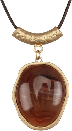 Vista 24 de Jeilwiy Collar de cuero para mujer, collar funky, gargantilla de cuerda con colgante, joyería de estilo bohemio