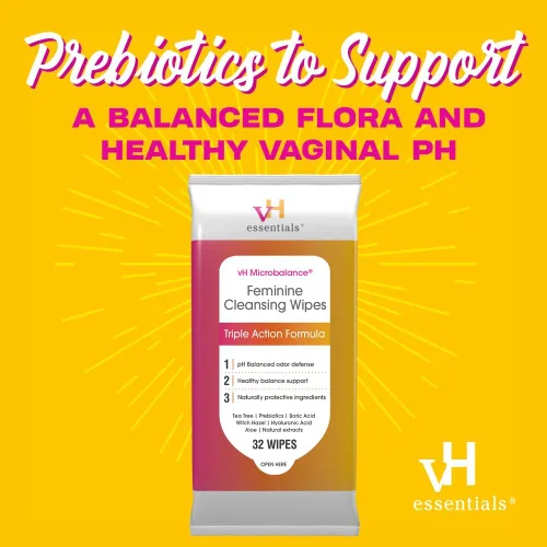 Vista 7 de vH essentials Probióticos con prebióticos y arándanos cápsulas de suplemento de salud femenina (544-36) y toallitas limpiadoras femeninas