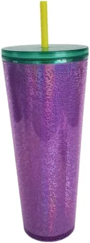 Vista 2 de Starbucks Vaso de vaso frío Venti 24 oz Verano 2022 (Emoji de burbujas moradas)
