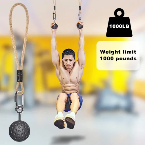 Vista 5 de SELEWARE Non-Slip Pull Up Power Balls, Rock Climbing Grips for Strength Training, Forearm and Hand Exerciser for Chin Up Bar, Kettlebell, Barbell