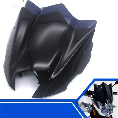 Vista 2 de Helmet Visor Motorcycle Sports Windshield Black Windscreen Fits for FZ8 2010 2011 2012 2013 2014 2015 2016 2017 FZ 8 10-17