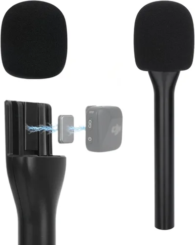 Vista 12 de YOUSHARES Lavalier - Mango de micrófono para RODE Wireless GO/GO 2/ME/Pro y DJI Mic 1/2, incluye bandera de micrófono y parabrisas de espuma
