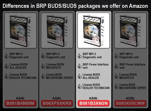 Vista 9 de BRP Buds / BUDS2 MPI-3 Escáner de Diagnóstico Todos los Concesionarios/Técnico de Concesionario 4TEC/ETEC+ BRP Interfaz de Energía para SEADOO