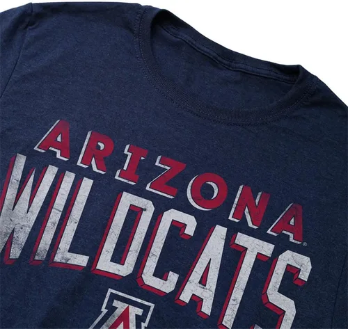 Vista 2 de Campus Lab Official NCAA Classic Distressed Logo Collegiate Classic Ring-Spun T-Shirt Unisex for Men & Women Arizona Wildcats - Equipo