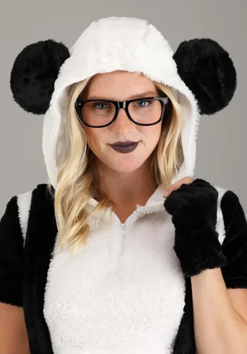 Vista 3 de Disfraz de Panda Elegante para Mujer Multicolor