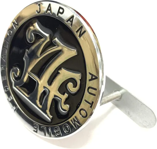 Vista 2 de Negro Japón Automóvil Federación JDM JAF Metal Emblema Insignia Para Todos Los Coches Parrilla Delantera