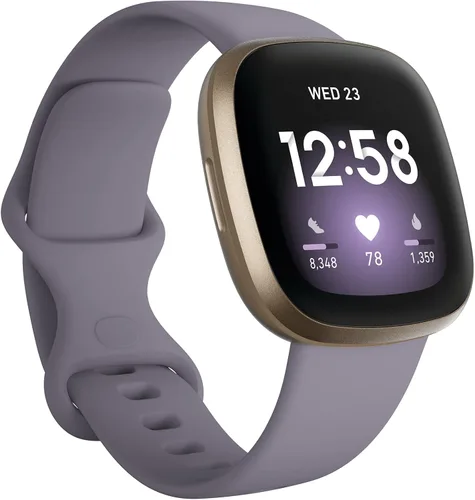 Vista 10 de Fitbit Versa 3 - Reloj inteligente de salud y fitness con GPS, frecuencia cardíaca 24/7, Alexa integrado, batería de más de 6 días, azul Azul