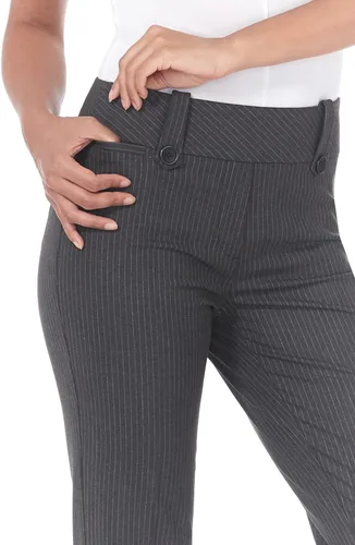 Vista 4 de Rekucci - Pantalón de vestir ligeramente acampanados, elásticos y de efecto adelgazante para mujer, Straight, 4
