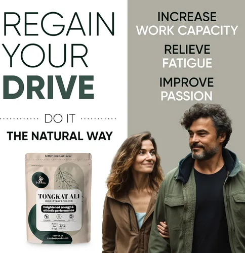 Vista 3 de Jungle Powders Tongkat Ali para hombres Extracto 200:1 282 porciones, polvo de hormigas negras 30:1, 94 porciones 5 onzas de suplemento de raíz