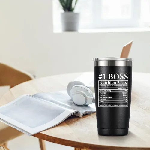 Vista 6 de MASGALACC Regalos para jefes para hombres y mujeres, regalo genial del día del mejor jefe del mundo para jefes de parte de empleados, vaso