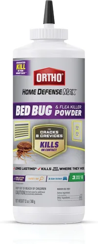 Vista 16 de Ortho Home Defense Max Bed Bug & Flea Killer Powder – Pulgas y chinches en polvo, aplicar a grietas y grietas en marcos de cama y de ventana Aerosol