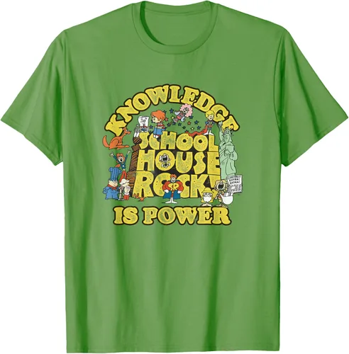 Vista 11 de Camiseta vintage con logo de Schoolhouse Rock "Knowledge is Power" de la serie de TV Azul Marino
