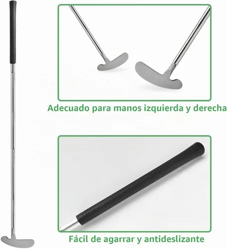 Vista 3 de QPPKI Putter de golf – Putter bidireccional de 33 pulgadas para mano izquierda/derecha, con pelotas de práctica, juego combinado de golf