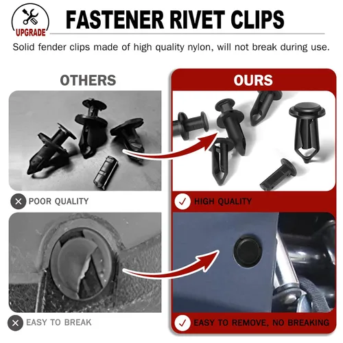 Vista 5 de moveland 60PCS 0.315 in ATV Fender Push Clips para Honda y más