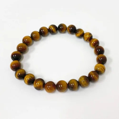 Vista 100 de Gem Avenue Handmade Round Bead Stretch Bracelet Unisex Natural Stone Beaded Jewelry for Men & Women, Elastic Wristband for Daily Wear