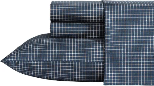 Vista 31 de Nautica - Sábanas, juego de ropa de cama de percal de algodón con funda de almohada a juego, vigorizante y fresco, bolsillo profundo