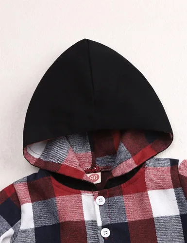 Vista 24 de Conjunto de ropa para bebés y niños pequeños, camisa con capucha y pantalones deportivos para otoño e invierno