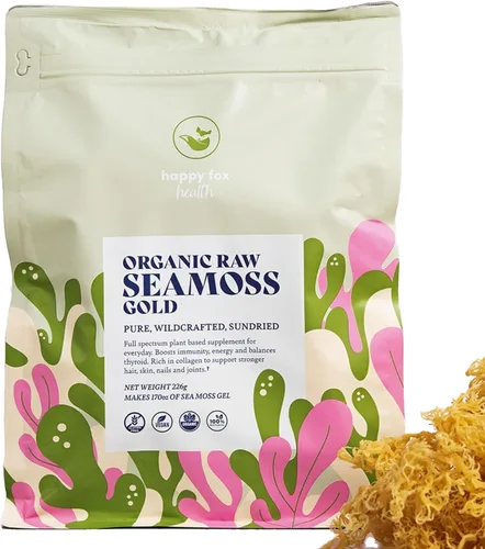 Vista 7 de HAPPY FOX Cápsulas de musgo marino irlandés con raíz de bardana y vejiga – Alternativa a las gomitas o polvo de Seamoss, 90 cápsulas veganas